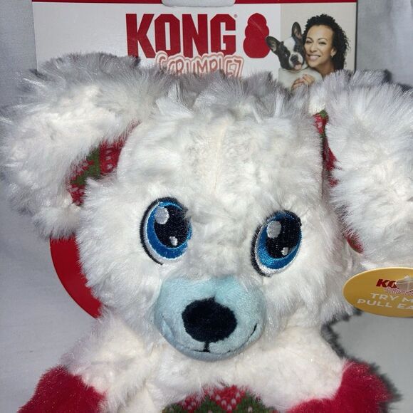 KONG Holiday Scrumplez Dog Toy Tugging Squeaking Interactive Play Hard to Find - Picture 5 of 16